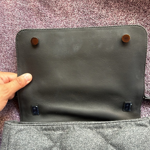 BRUNELLO CUCINELLI Quilted Wool and Leather Top-handle Bag W/ Monili Trim - Picture 4 of 16